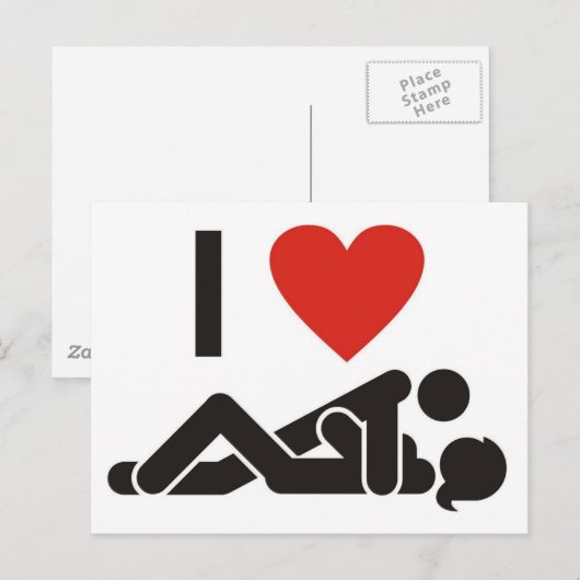 Ik hou van je briefkaart (Voorkant / Achterkant)