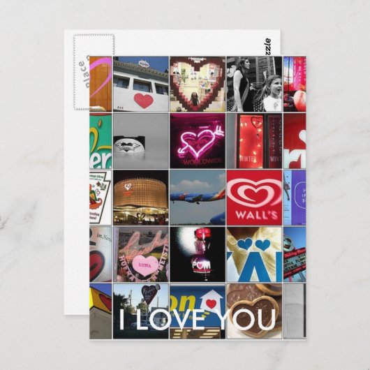 Ik hou van je briefkaart (Voorkant / Achterkant)