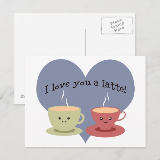 Ik hou van je. briefkaart (Voorkant / Achterkant)