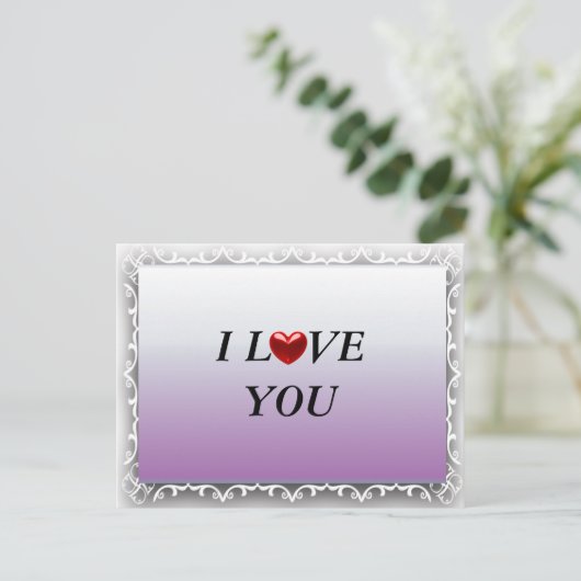 Ik hou van je briefkaart (Staand voorkant)