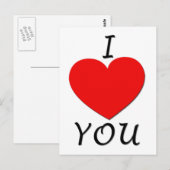 Ik hou van je Briefkaart (Voorkant / Achterkant)