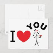 Ik hou van je briefkaart (Voorkant / Achterkant)