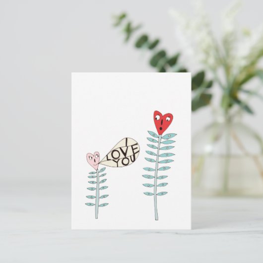 Ik hou van je briefkaart (Staand voorkant)