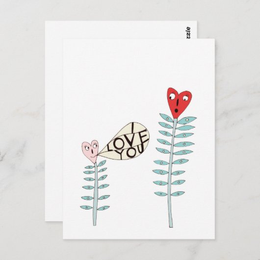 Ik hou van je briefkaart (Voorkant / Achterkant)