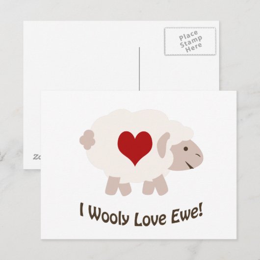 Ik hou van je! briefkaart (Voorkant / Achterkant)