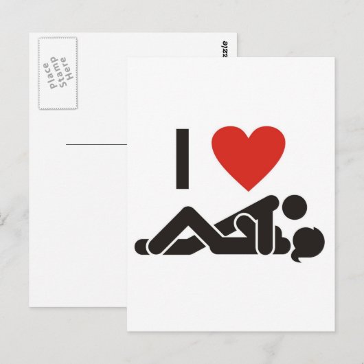 Ik hou van je briefkaart (Voorkant / Achterkant)