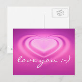 Ik hou van je: -) briefkaart (Voorkant / Achterkant)