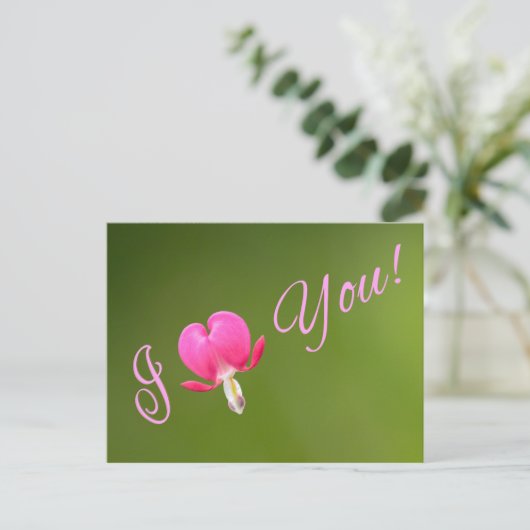 Ik hou van je! briefkaart (Staand voorkant)