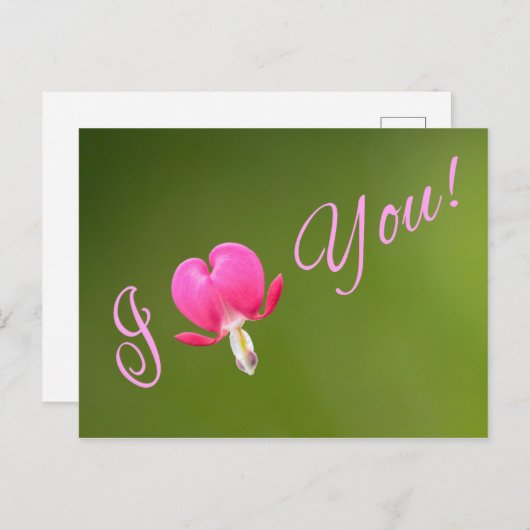 Ik hou van je! briefkaart (Voorkant / Achterkant)