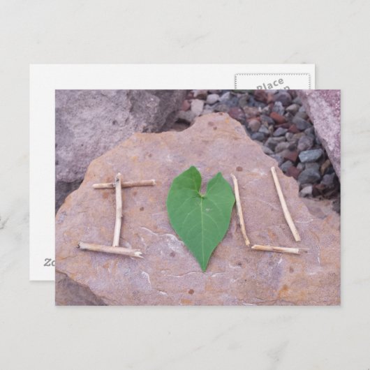 Ik hou van je briefkaart (Voorkant / Achterkant)