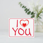 Ik hou van je briefkaart (Staand voorkant)