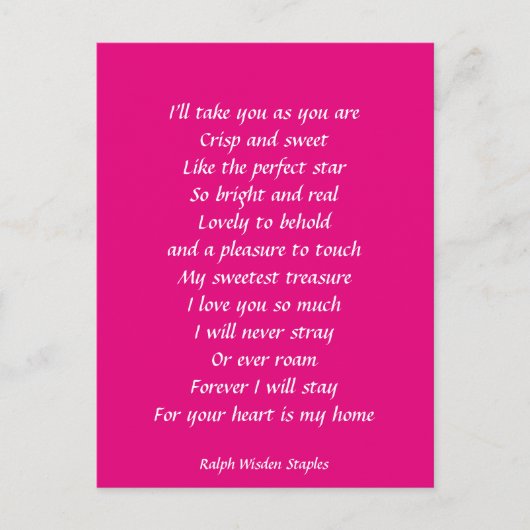 Ik hou van je briefkaart (Voorkant)