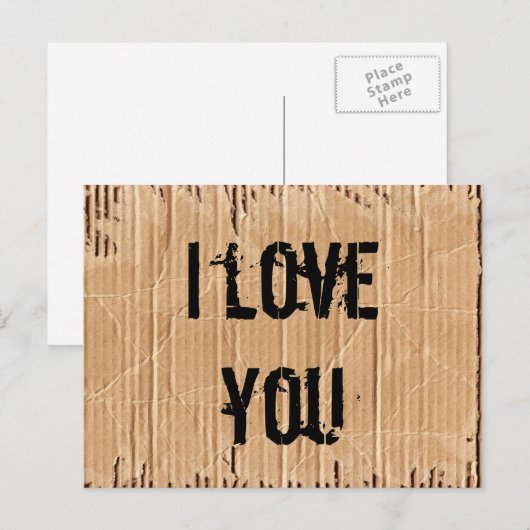 Ik hou van je briefkaart (Voorkant / Achterkant)