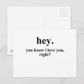 Ik hou van je briefkaart (Voorkant / Achterkant)