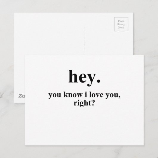 Ik hou van je briefkaart (Voorkant / Achterkant)