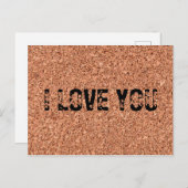 "Ik hou van je" Briefkaart (Voorkant / Achterkant)