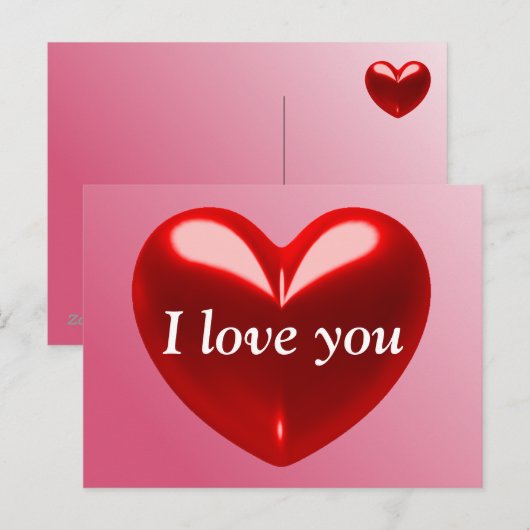 Ik hou van je briefkaart (Voorkant / Achterkant)
