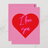 Ik hou van je briefkaart (Voorkant / Achterkant)
