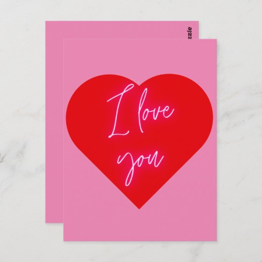 Ik hou van je briefkaart (Voorkant / Achterkant)