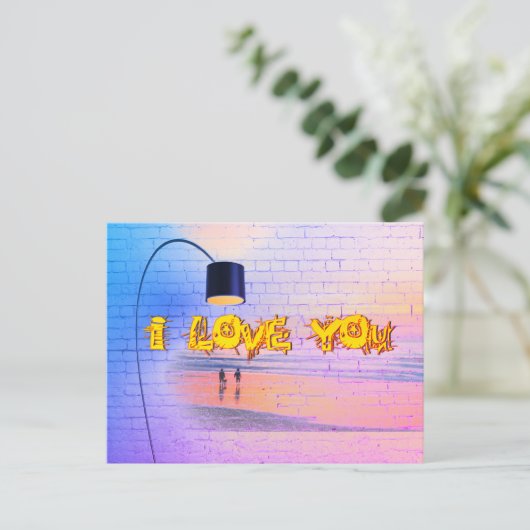 Ik hou van je Briefkaart (Staand voorkant)
