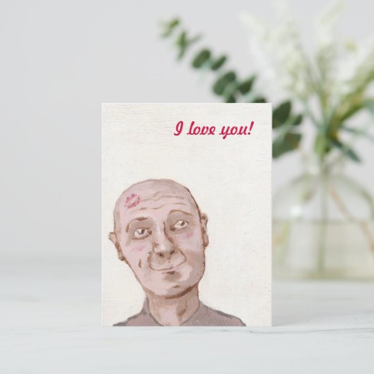 Ik hou van je! briefkaart (Staand voorkant)