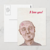 Ik hou van je! briefkaart (Voorkant / Achterkant)