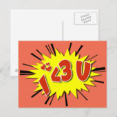 Ik hou van je briefkaart (Voorkant / Achterkant)