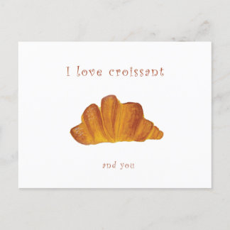 Ik hou van je briefkaart | Ik hou van croissants e