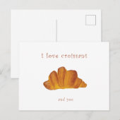 Ik hou van je briefkaart | Ik hou van croissants e (Voorkant / Achterkant)