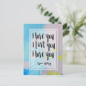 Ik hou van je Briefkaart met originele kunst (Staand voorkant)