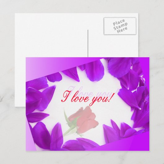 Ik hou van je! -Briefkaarten Briefkaart (Voorkant / Achterkant)