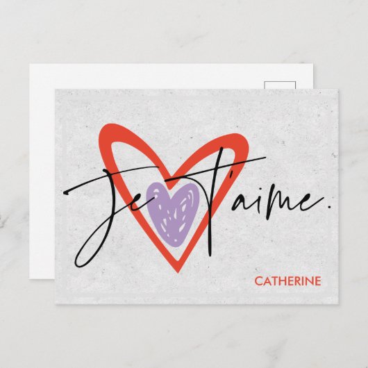 Ik hou van je Briefkaarten, lieverd Briefkaart (Voorkant / Achterkant)