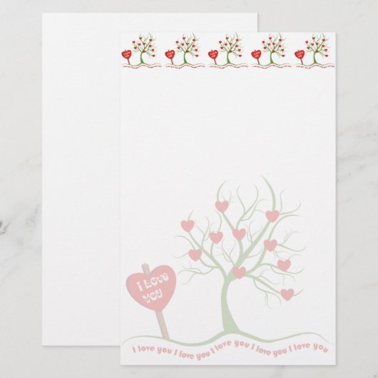 Ik hou van je briefpapier (Voorkant / Achterkant)