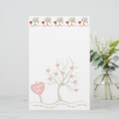 Ik hou van je briefpapier (Staand voorkant)