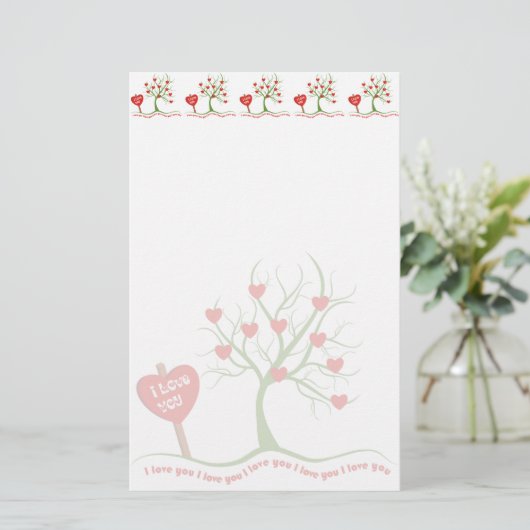 Ik hou van je briefpapier (Staand voorkant)