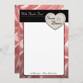 Ik hou van je bruiloft douche dank u notities kaart (Voorkant / Achterkant)