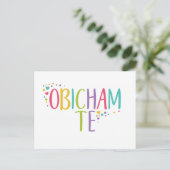 Ik hou van je Bulgaarse obicham te - regenboog Briefkaart (Staand voorkant)