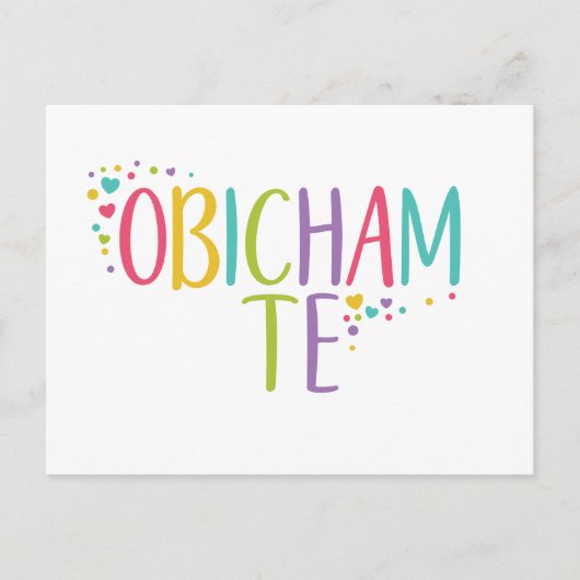 Ik hou van je Bulgaarse obicham te - regenboog Briefkaart (Voorkant)