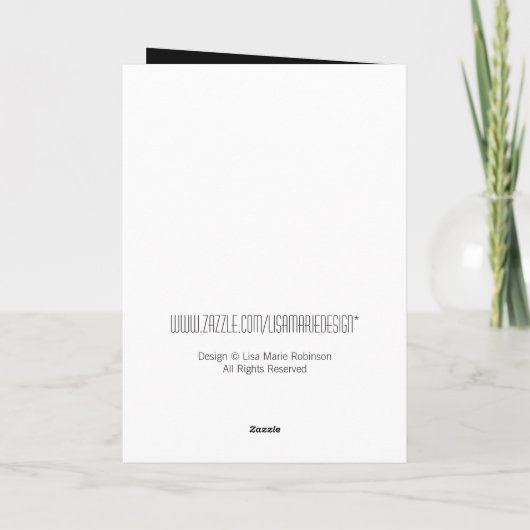 Ik hou van je Bunny Rabbits (zwarte Valentijn) Feestdagen Kaart (Achterkant)