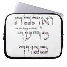 Ik hou van je buren als jezelf gemaakt met Gemsten Laptop Sleeve