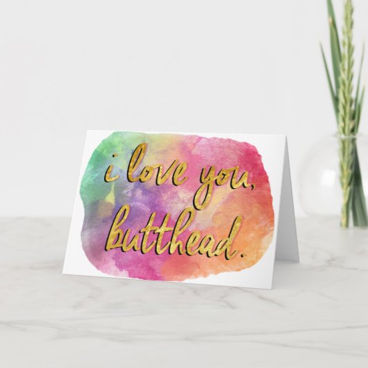 Ik hou van je, Butthead Kaart (Voorkant)