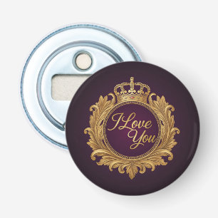Ik hou van je button flesopener