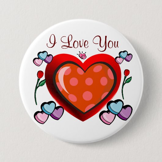 Ik hou van je_Button Ronde Button 7,6 Cm (Voorkant)