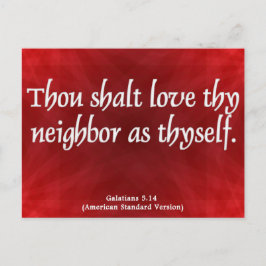 Ik hou van je buurman Galatians 5:14 Briefkaart
