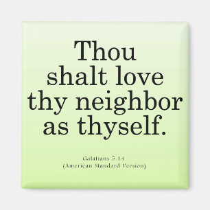 Ik hou van je buurman Galatians 5:14 Magneet