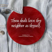 Ik hou van je buurman Galatians 5:14 Ronde Button 6,0 Cm (In situ)