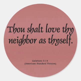 Ik hou van je buurman Galatians 5:14 Ronde Sticker