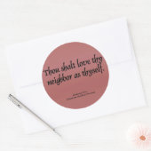 Ik hou van je buurman Galatians 5:14 Ronde Sticker (Envelop)
