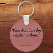 Ik hou van je buurman Galatians 5:14 Sleutelhanger (Voorkant)