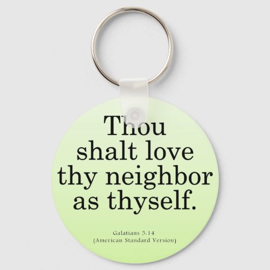 Ik hou van je buurman Galatians 5:14 Sleutelhanger (Voorkant)